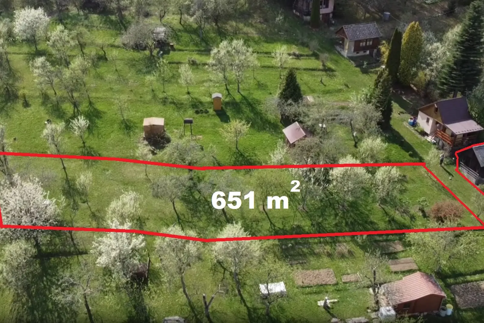 Prodej zahrady s chatkou v Luhačovicích